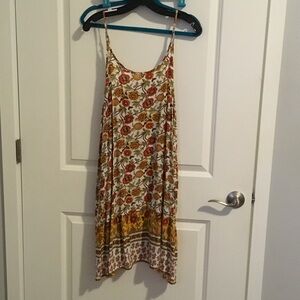 Floral Print Spaghetti Strap Dress